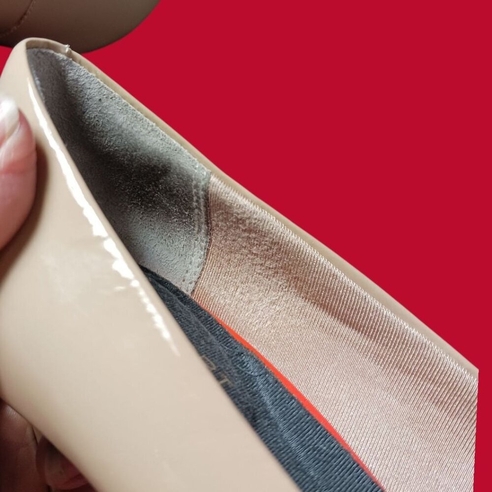 Rockport Total Motion Womens Patent Leather Pointed-Toe Heels Beige Size 5.5 - Picture 8 of 12